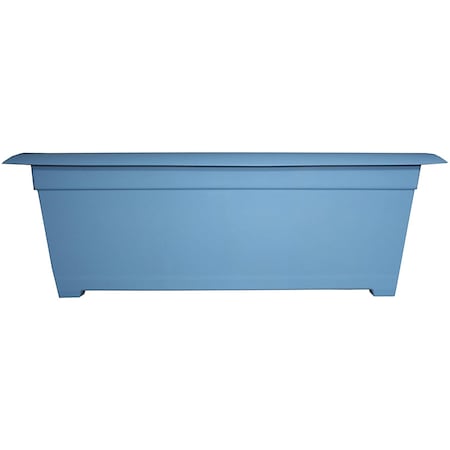 Bloem Bloem Dayton 9.5 in. H X 27 in. W X 11.75 in. D Resin Deck Planter Blue DAYDB2771